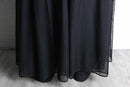 black sheer layered long skirts