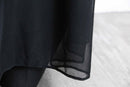 black sheer layered long skirts