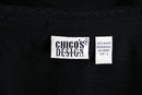 90's "chico's" black design sheer shirt
