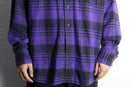 90's "GAP" purple check BD flannel shirt
