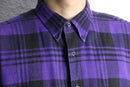 90's "GAP" purple check BD flannel shirt