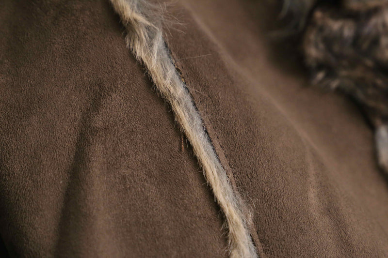 1990-00s faux fur mouton jacket