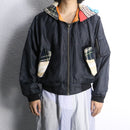 "Re:make" knit hoodie MA-1 flight jacket