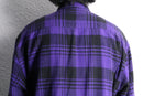 90's "GAP" purple check BD flannel shirt