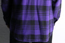 90's "GAP" purple check BD flannel shirt