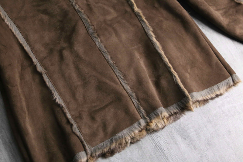 1990-00s faux fur mouton jacket