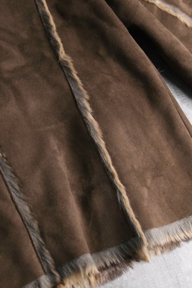 1990-00s faux fur mouton jacket
