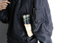 "Re:make" knit hoodie MA-1 flight jacket