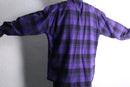90's "GAP" purple check BD flannel shirt