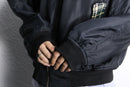 "Re:make" knit hoodie MA-1 flight jacket