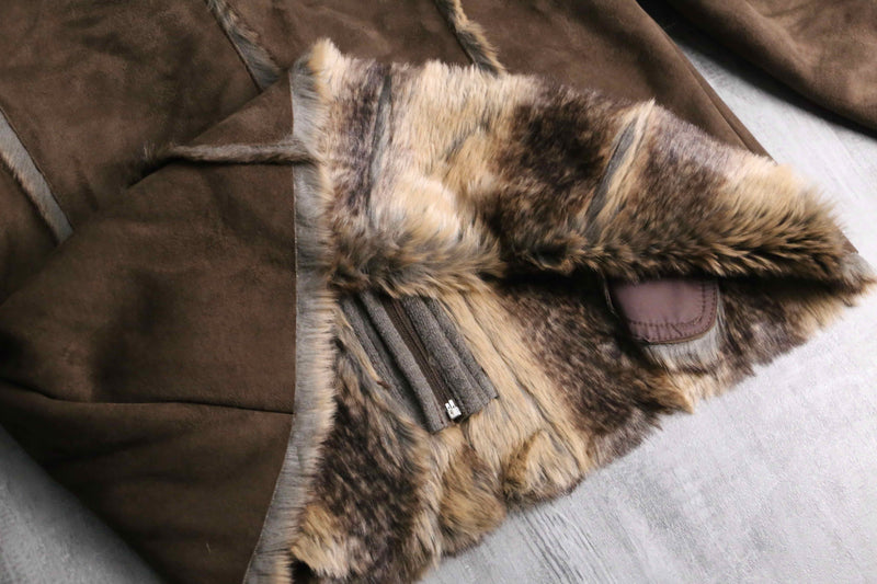 1990-00s faux fur mouton jacket