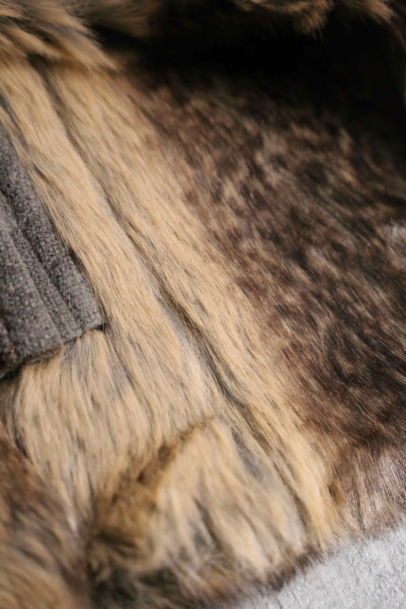 1990-00s faux fur mouton jacket