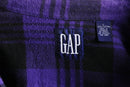 90's "GAP" purple check BD flannel shirt