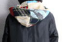"Re:make" knit hoodie MA-1 flight jacket