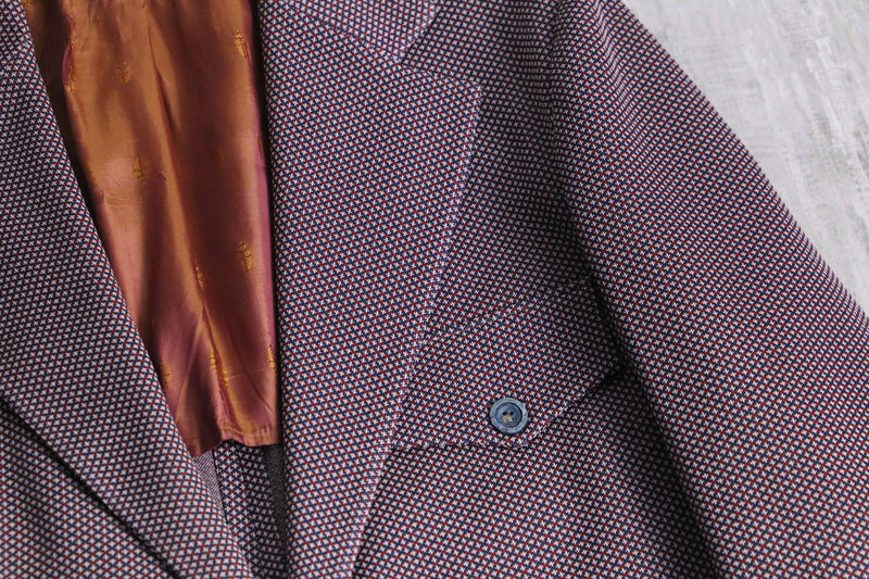 70’s mix color poly tailored jacket