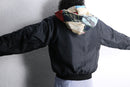 "Re:make" knit hoodie MA-1 flight jacket