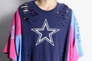 ''Re:make''multicolored boro Tee