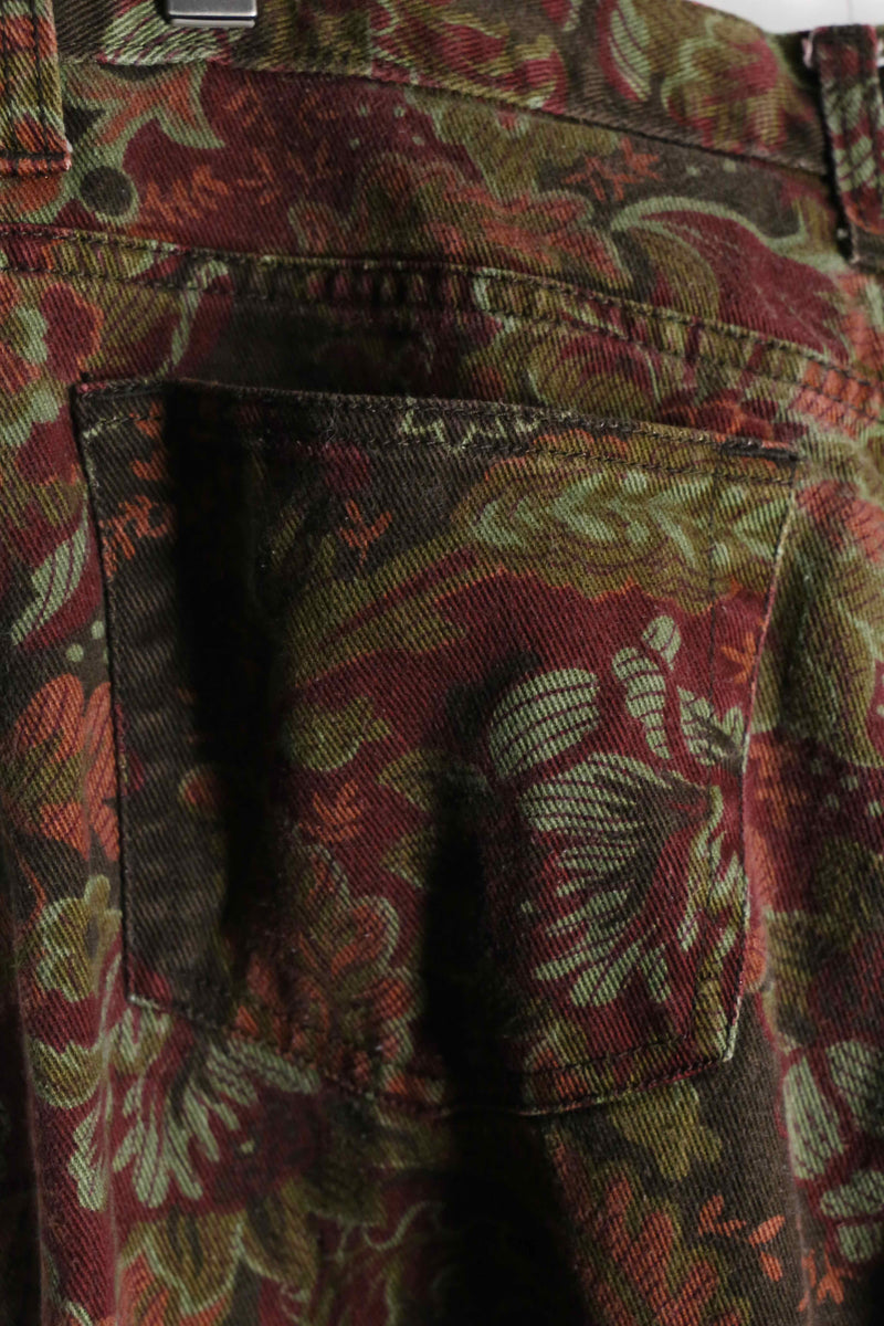 90’s “Bill Blass” botanical cotton pants