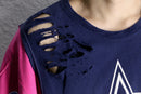 ''Re:make''multicolored boro Tee
