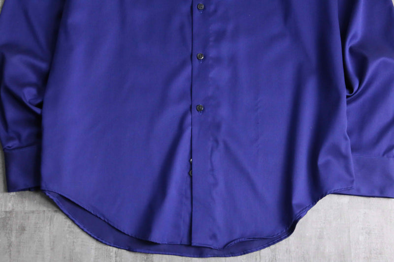 “Calvin Klein” shiny blue cotton dress shirt