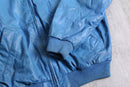 light blue real leather blouson