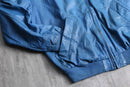 light blue real leather blouson