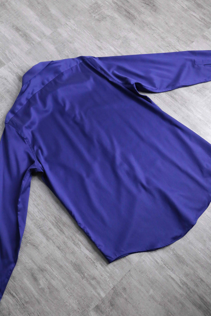 “Calvin Klein” shiny blue cotton dress shirt