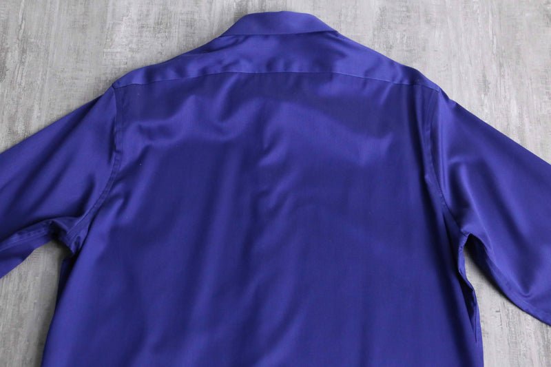 “Calvin Klein” shiny blue cotton dress shirt