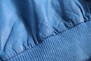 light blue real leather blouson