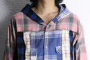 "Re:make" random check shirt hoodie