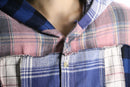 "Re:make" random check shirt hoodie