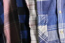 "Re:make" random check shirt hoodie