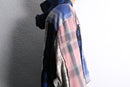 "Re:make" random check shirt hoodie