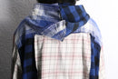 "Re:make" random check shirt hoodie