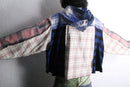 "Re:make" random check shirt hoodie