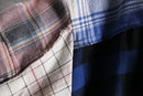"Re:make" random check shirt hoodie