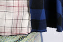 "Re:make" random check shirt hoodie