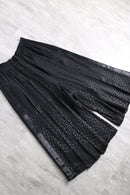 black polka dot pleated culotte shorts