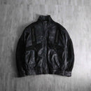 1980-90s suede combi leather blouson