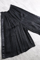 black polka dot pleated culotte shorts