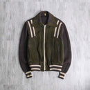 70’s leather × wool switch design jacket