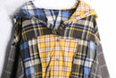 ''Re:make'' random dark check shirt hoodie