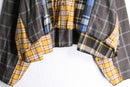 ''Re:make'' random dark check shirt hoodie