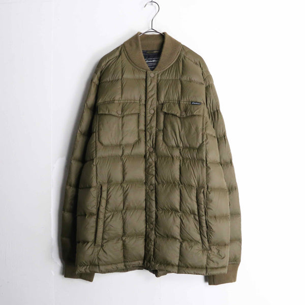 "Eddie Bauer" khaki nylon quilting jacket