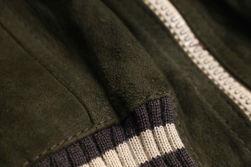 70’s leather × wool switch design jacket