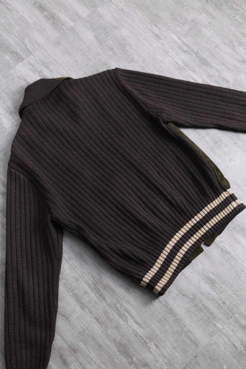 70’s leather × wool switch design jacket