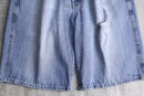 90's "MARITHÉ + FRANÇOIS GIRBAUD" damage denim shorts