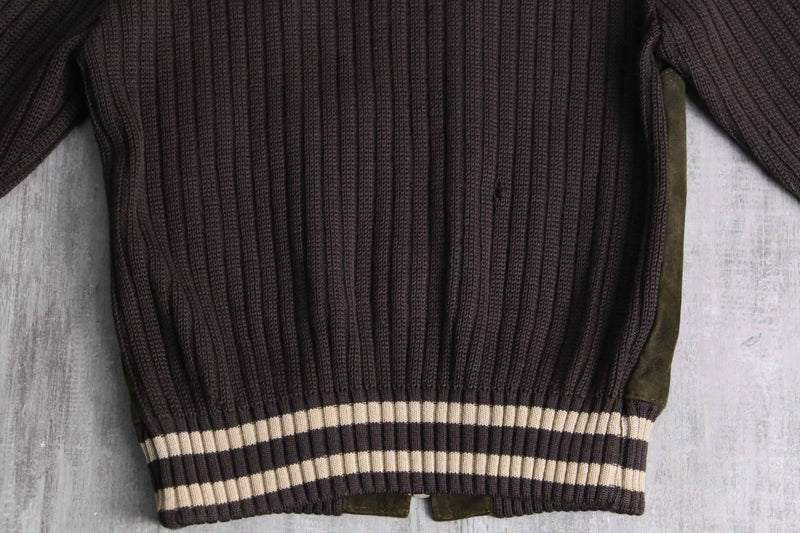 70’s leather × wool switch design jacket