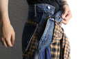 "Re:make" shirt docking wide denim｜リメイクシャツの古着 詳細6