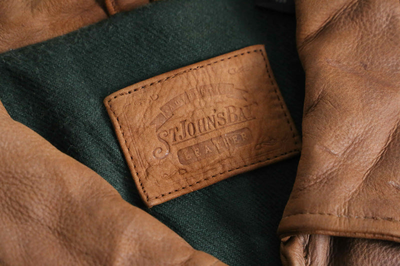 ”St. John’s Bay” brown real leather jacket